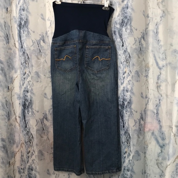 Motherhood Maternity jeans soft smooth stretchy long belly panel Medium 8 short - Picture 2 of 12
